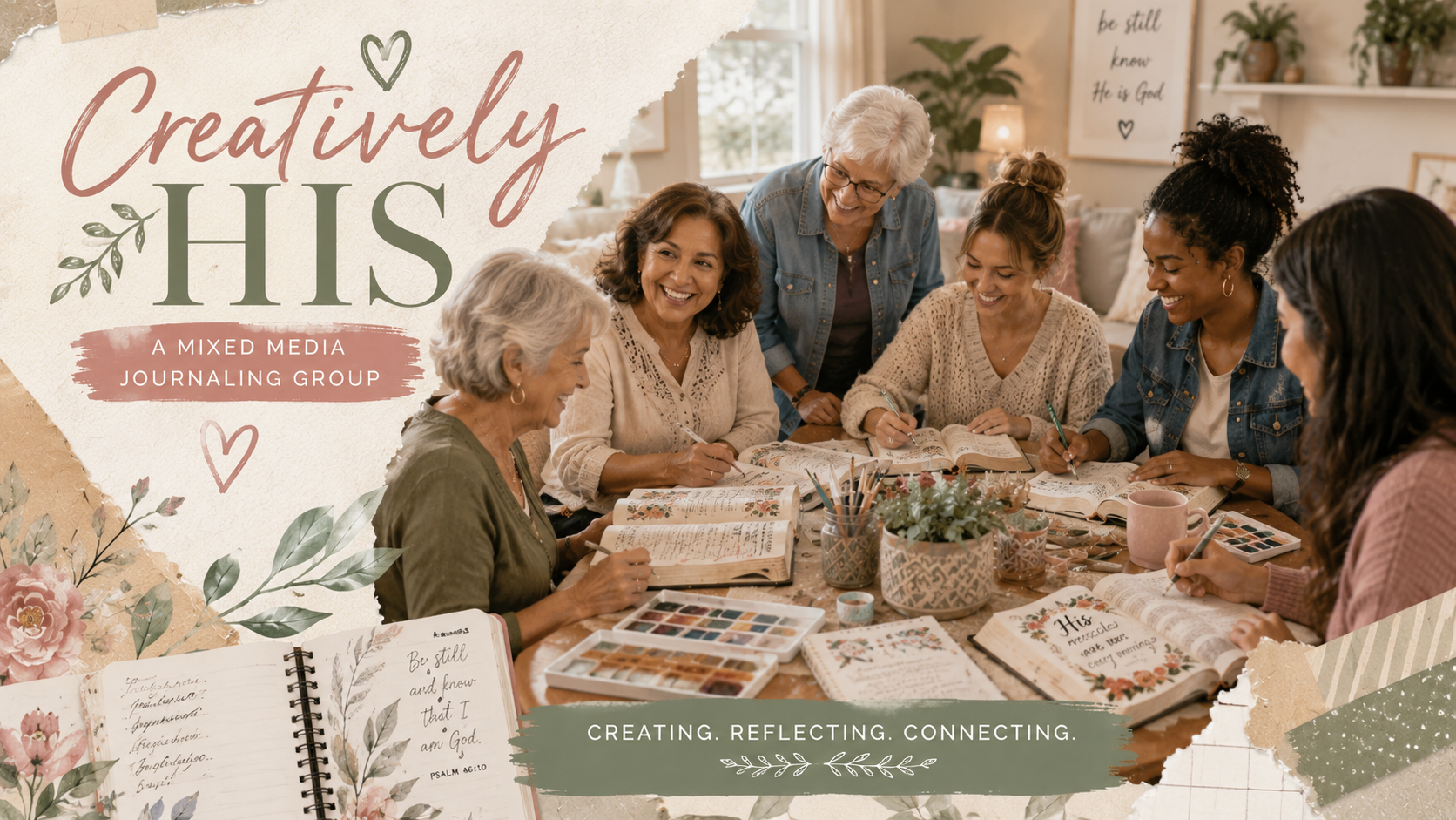 Creatively His | Diario de fe con técnicas mixtas | M.Kay y Evangelina