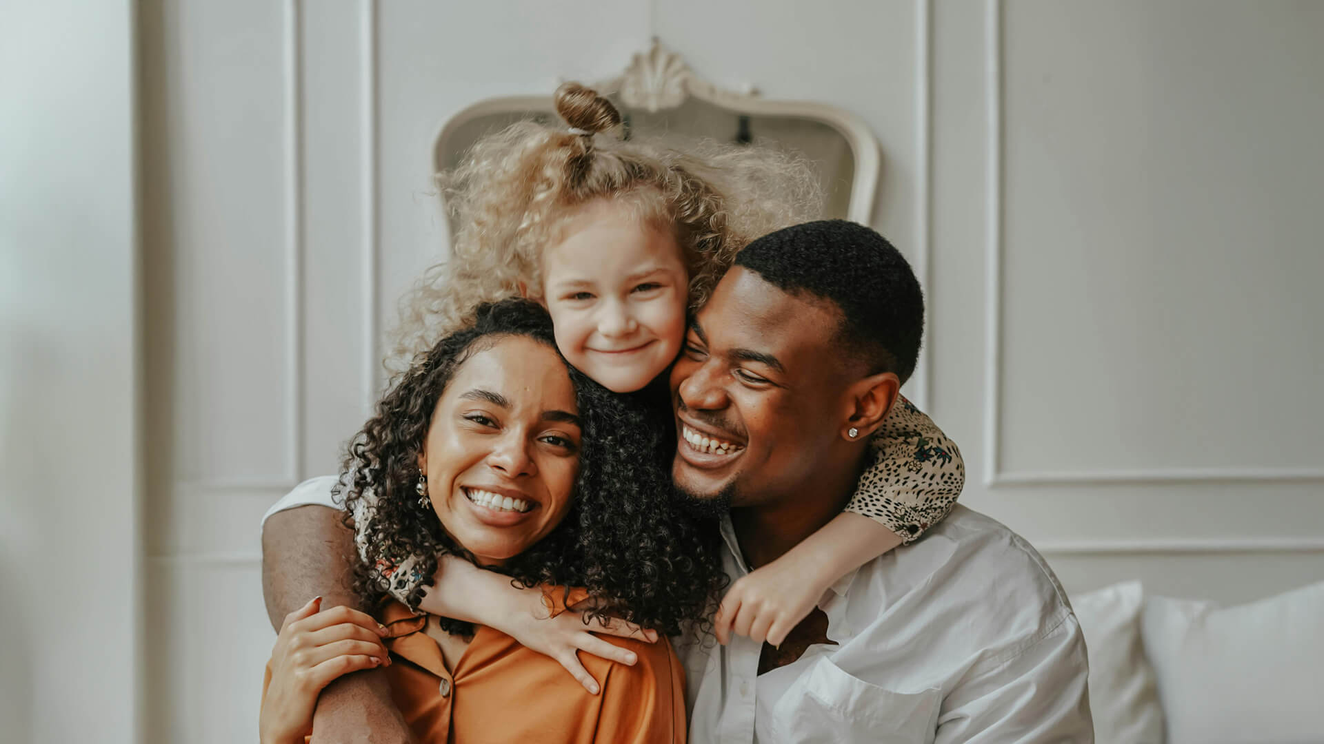 Family smiling together